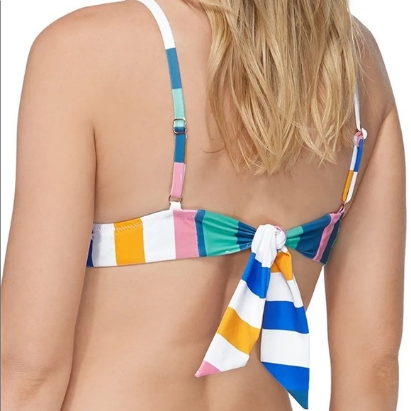RAISINS Beach Please Anya Striped Bikini Swim Top, US Large - Picture 2 of 4